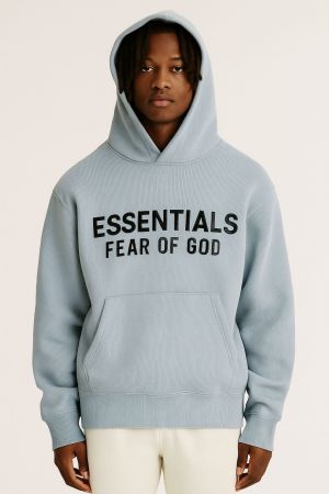 Essential_s Light Blue Imported Hoodie