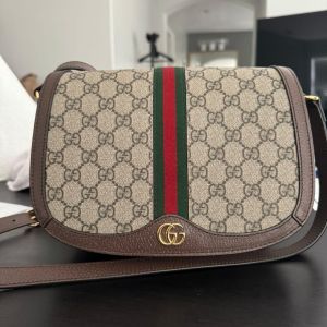 Gucc_i Ophidia GG Supreme Canvas Shoulder Bag Damage Box 