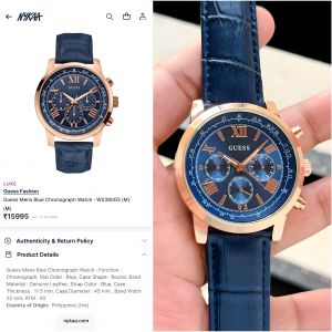 Guess Mens Blue Chronography Watch