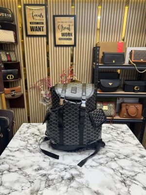 Goyard Alpin Backpack In Goyardian Pattern  Premium Quality (Black)