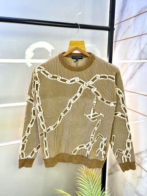 Louis_Vuitton Imported Brown Printed Super Premium Sweatshirts F1271-BRO-M