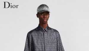 Christian Dio r Blue Printed Premium Shirt With Box Packing And Carry Bag