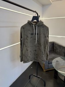 Balmai n beige imported washing cloud look knitted fabric hoodie 