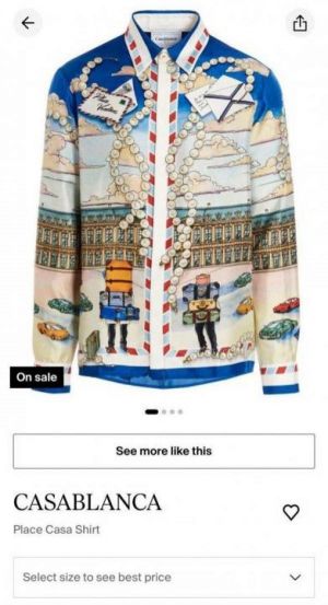 Casablanca B Printed Shirt With Premium Box Packing