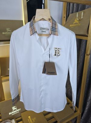 Burb Collar Chex Shirt White M351-W