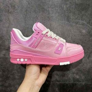 Louiis Vuitton Trainer Monogram Denim Pink White