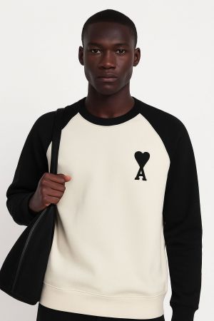 Ami Paris Chest Logo Sweatshirt Black