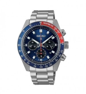 Seiko Prospex Speedtimer Go Large Solar Chronograph Blue Authentic Store Quality