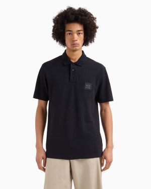 Arman i Exchange Black Patch Logo Premium Polo T-Shirt 
