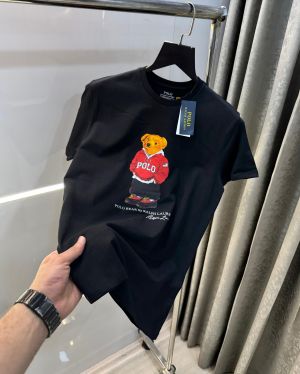 Ralph  Lauren Black New Teddy Logo Premium T-Shirt