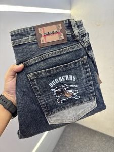 BURBERR-Y PREMIUM GREENISH SHADE DENIM JEANS STRAIGHT FIT LENGHT 41