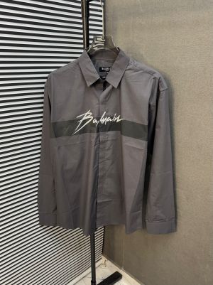 _BALMAIN_PARIS_GREY_IMPORTED_FRONT_SIDE_PRINTED_CURRENT_STORE_ARTICLE_VERY_PREMIUM_SHIRT_353