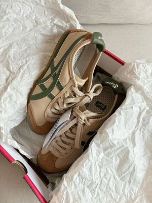 Onitsukaa Tiger MEXICO 66 Beige Grass Green 1st Leather Quality Fixx