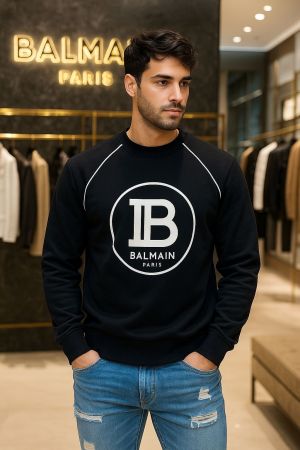 Balmai_n Paris Black Sweatshirt