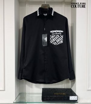 Versace Black Printed Premium Shirt With Box Packing And Carry Bag (1461)