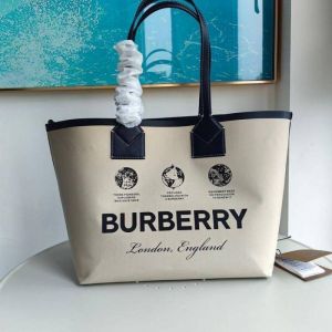 Burberr_y Heritage Canvas Tote Bag (no return)