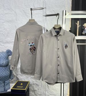 Polo Ralph Laure_n Imported Denim Cotton Exclusive Embroidered Shirt With Og Box