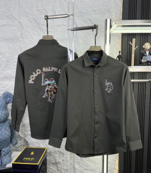 Polo Ralph Laure_n Imported Denim Cotton Exclusive Embroidered Shirt With Og Box