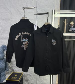 Polo Ralph Laure_n Imported Denim Cotton Exclusive Embroidered Shirt With Og Box