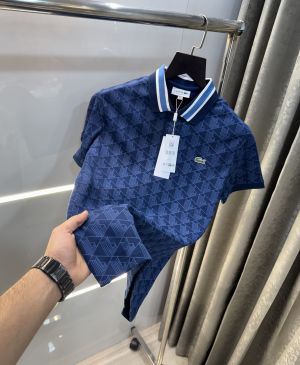 Lacost e Blue Embroidery Logo Premium Polo T-Shirt