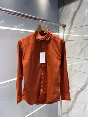 Calvin Klei n Red Imported Premium Shirt Cotton Lycra With Embroidered Logo and custom Branded Button Tagging And Brand Poly Bag 2972