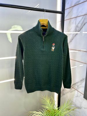 Ralph_Lauren Logo Imported Green Super Premium Pullover F3158-GR