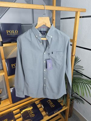 R L POL Shirts Grey K116-GY