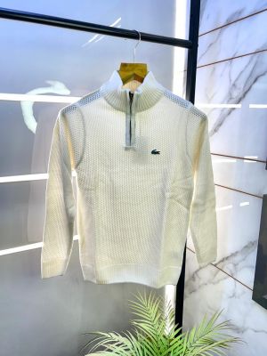 Lacost e Logo Imported White Super Premium Pullover F3160-WH