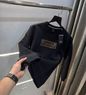 Arman i Exchange Black Logo Print Premium Sweatshirt 