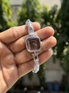 Chane L  Bracelet Designer Silver With Brown Premium Watch