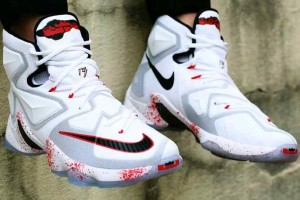 nikee LAB BAL White Colour Red Tick Lebron  High Ankle 372