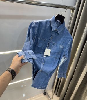 Calvin  Klein Sky Blue Premium Denim Shacket