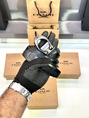 Coac_h Belt Monogram Strip Black Fa 103