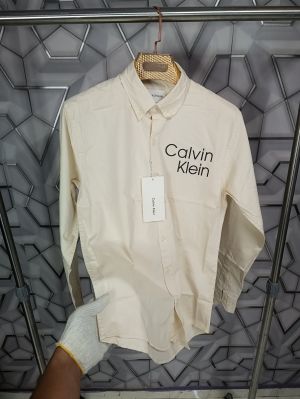 Calvin_Klein_Cream_Logo_Print_Premium_Shirt_(1666)