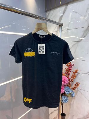 Off Whit e Premium Imported Fabric Round Neck Printed Tshirt 3127