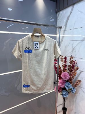 Off Whit e Premium Imported Fabric Round Neck Printed Tshirt 3130