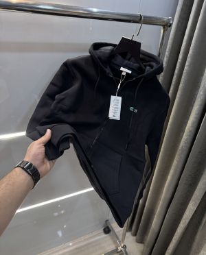 Lacost e Black Embroidery Logo Premium Zipper  Jacket