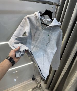 Lacost e Grey Embroidery Logo Premium Zipper  Jacket