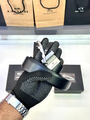 Jaguar Belt Silver Black FA 114