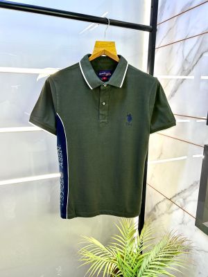 Us Polo Olive Collar Neck Premium T-shirt F2837-OL