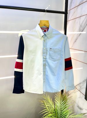 Tommy_Hilfiger White-Sky Oxford Lycra Premium Shirts F2752-SK