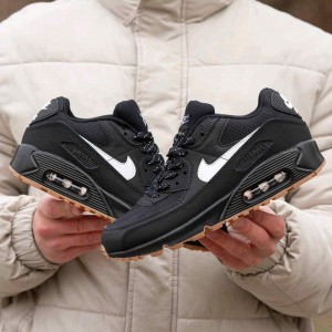 Nikee Air Max 90 Black Gum Men Shoes
