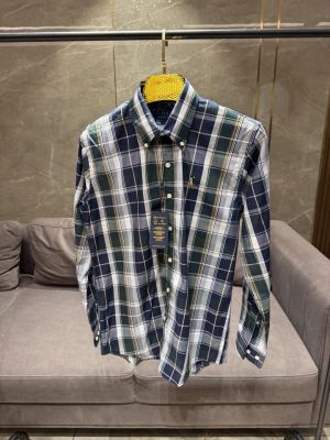 SALE RALPH LAURE_N GREEN GREY CHECKS SOFT COTTON SHIRT