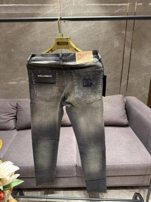 SALE DOLCE & GABBAN_A GREEN WASH PREMIUM POCKET EMBROIDER DENIM