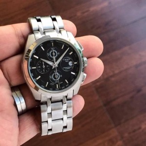 TI SSOT SILVER BLACK WATCH CHRONOGRAPH PREMIUM QUALITY