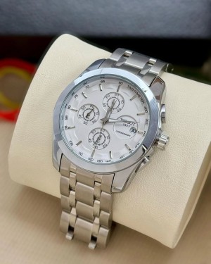 TISS OT SILVER WHITE CHRONOGRAPH WATCH