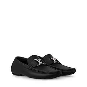 LouisVuitton Lv Monte Carlo Moccasin Loafer BlackSilver 
