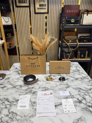 Coac_h Reversible Signature Monogram Belt Combo C-Buckles Includes Box Dust Bag And Carry Bag (05-CO)