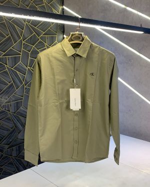 CALVIN_KLEIN_GREEN_EMBROIDERY_LOGO_SUPER_PREMIUM_OXFORD_SHIRTS_(1366)