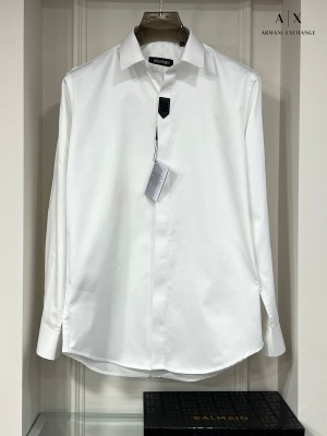 Armani_Exchange_White_Embroidery_Logo_Imported_German_Lycra_Fabrc_Shirt_With_Box_And_Carry_Bag_(1197)